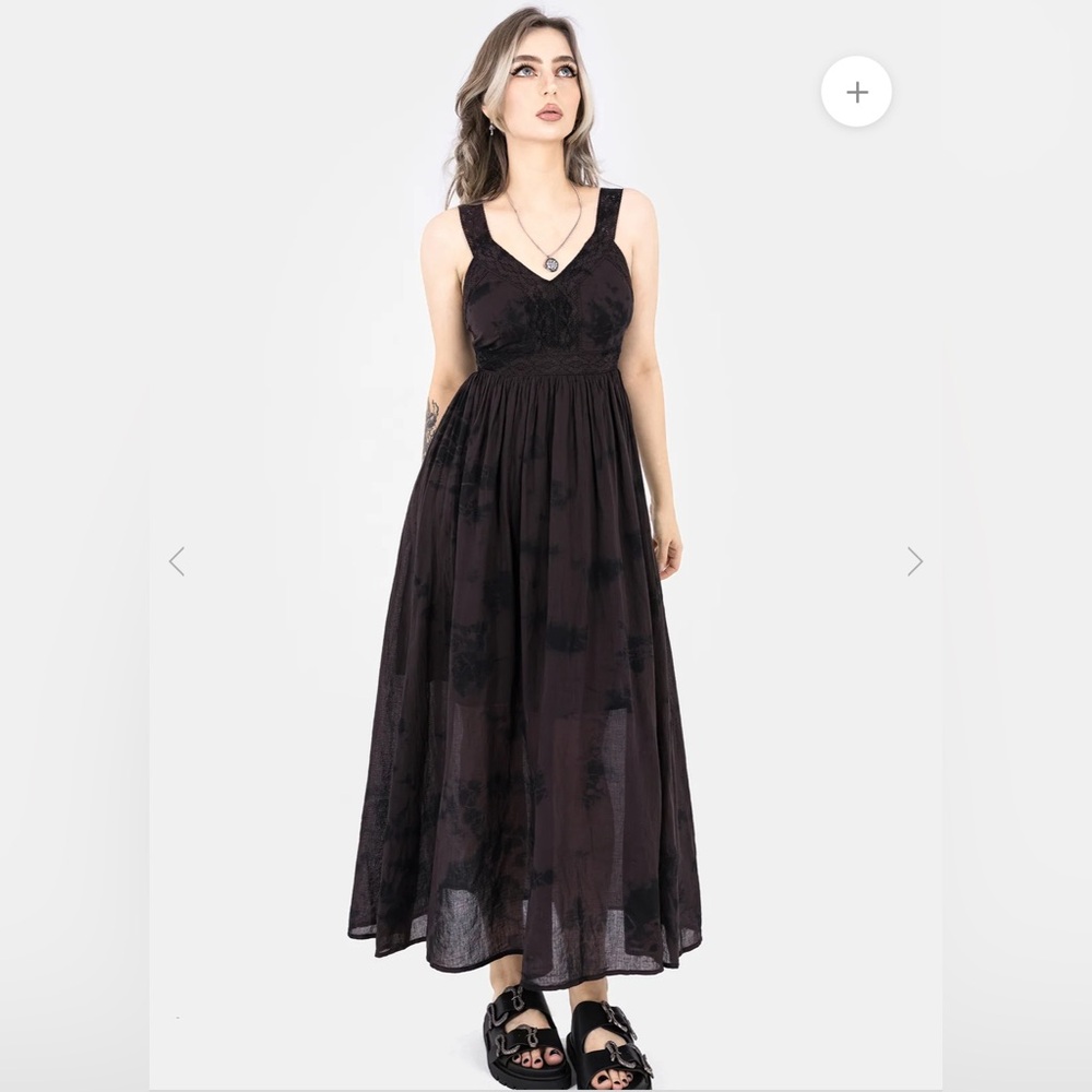 Burnout Tie Die Midaxi Dress
